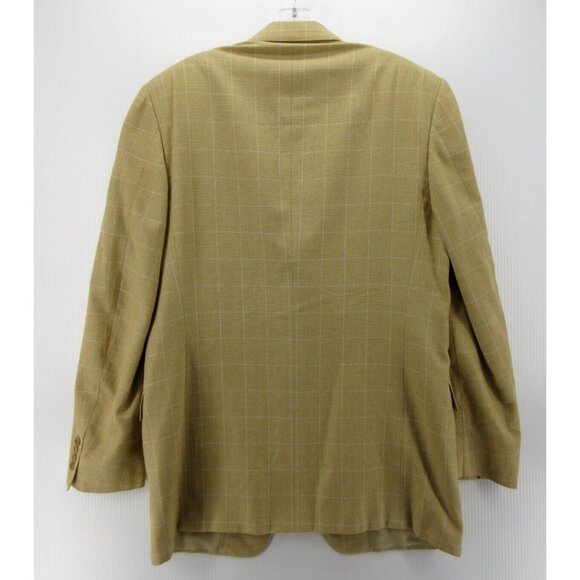 Canali Sport Coat 42 L Blazer Silk Wool Jacket Windowpane Tweed IT 52 - Picture 8 of 15